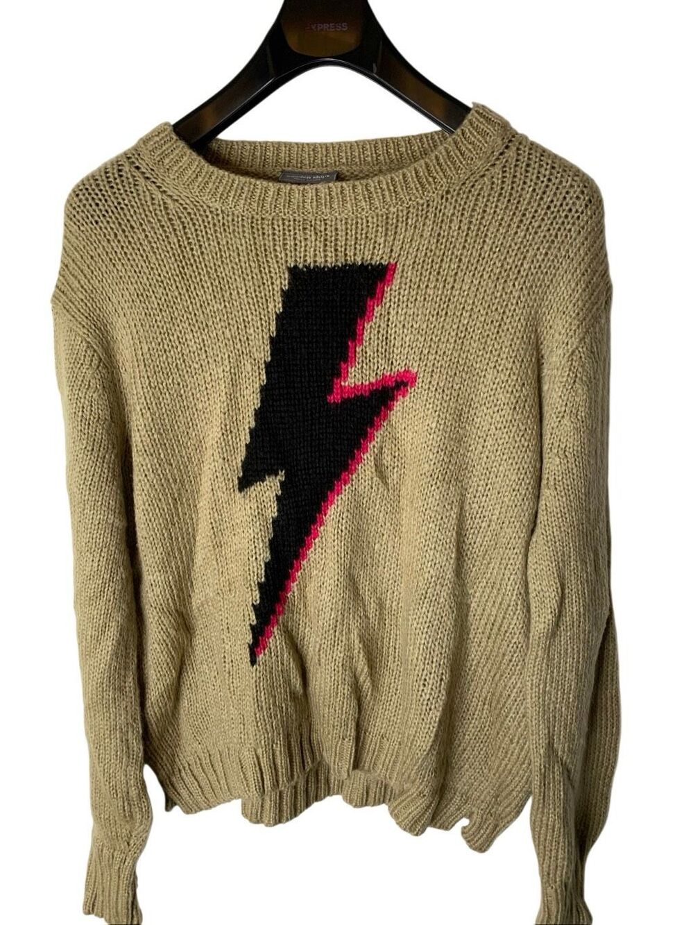 Wooden Ships lightning bolt sweater women's size medium large